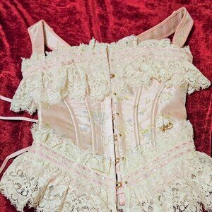 BlOOM In CORAL ISLAND CORSET SIZE SMALL RARE SOLD OUT ON SITE  STRONG BONING